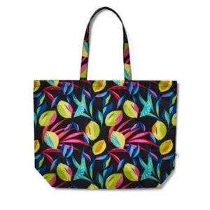 Tabitha Brown Target Lemon Print Packable Reusable Shopping Bag NEW